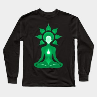 Aura Green Meditation 07 Long Sleeve T-Shirt
